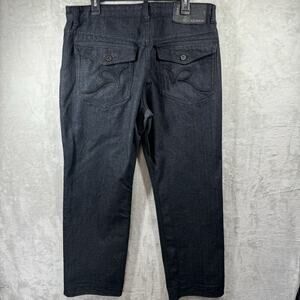 Rocawear Men Jeans W36 L34 (Actual 37X31) Classic Fit Black Embroidered Pocket